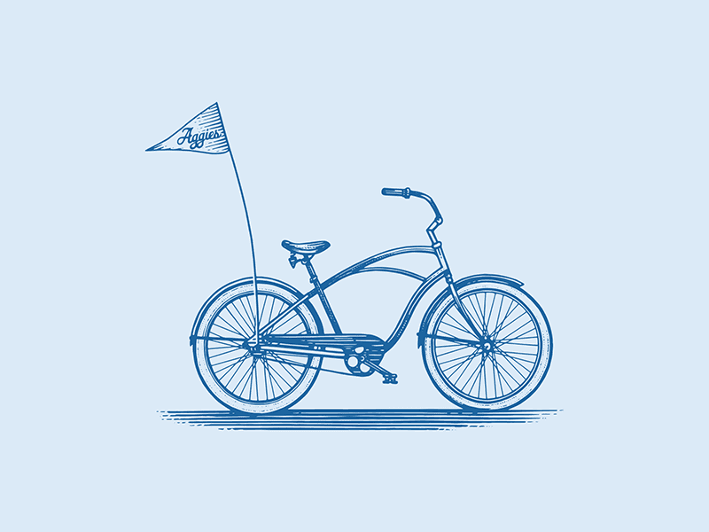 blue bike illustration