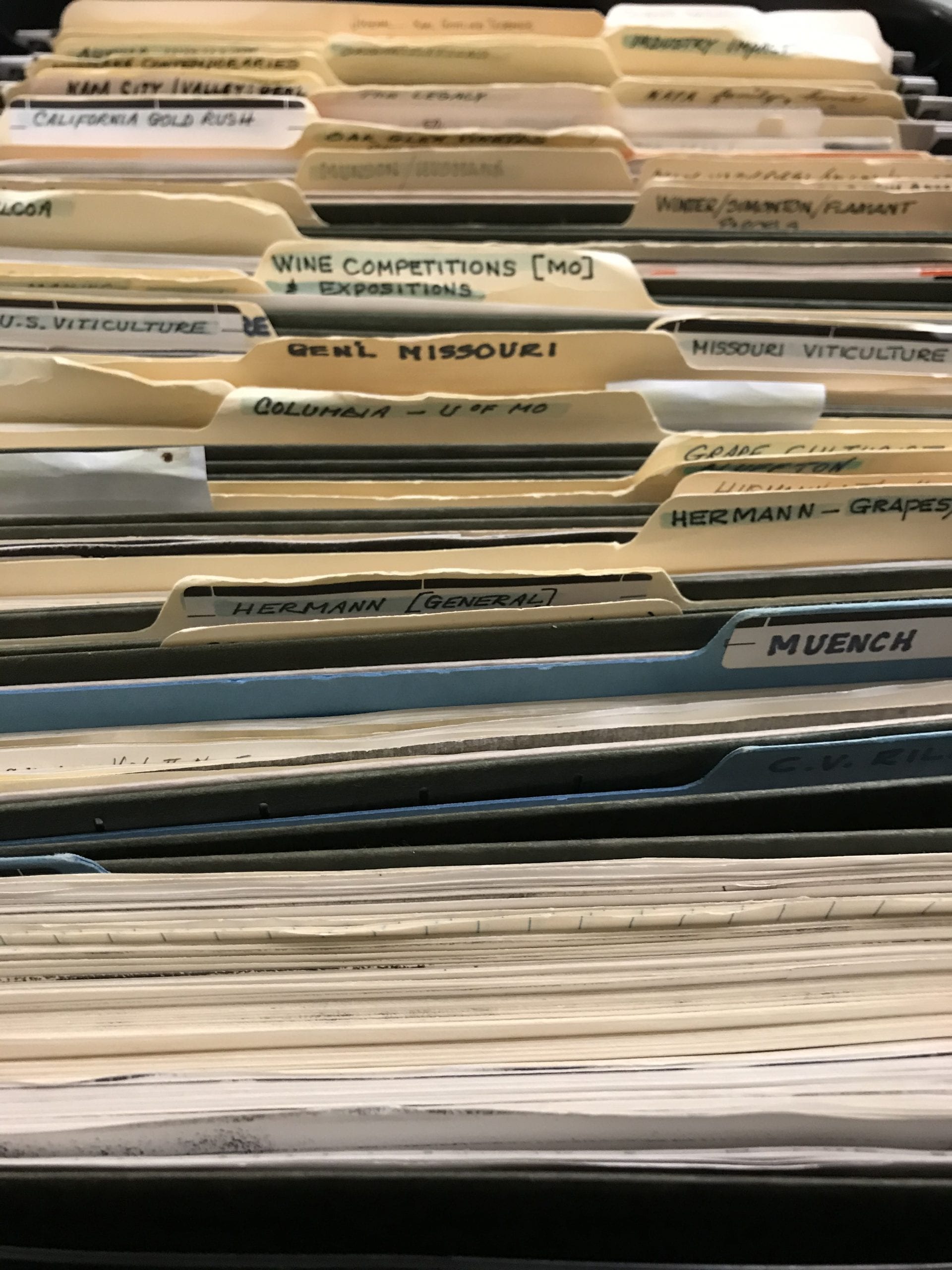 Box of files from Gail Unzelman papers