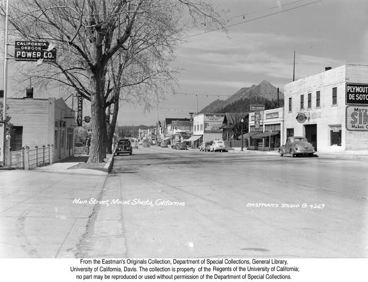 Main Street, Mount Shasta, California, 1946.