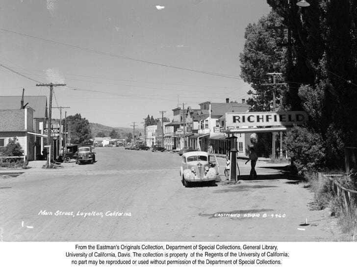 Main Street, Loyalton, California, 1946. 