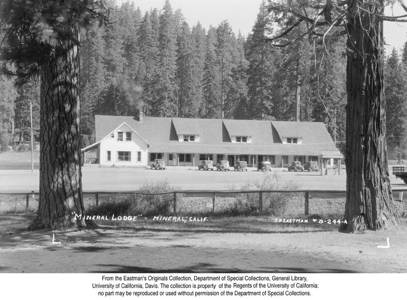 Mineral Lodge, Mineral, Calif., 1936.