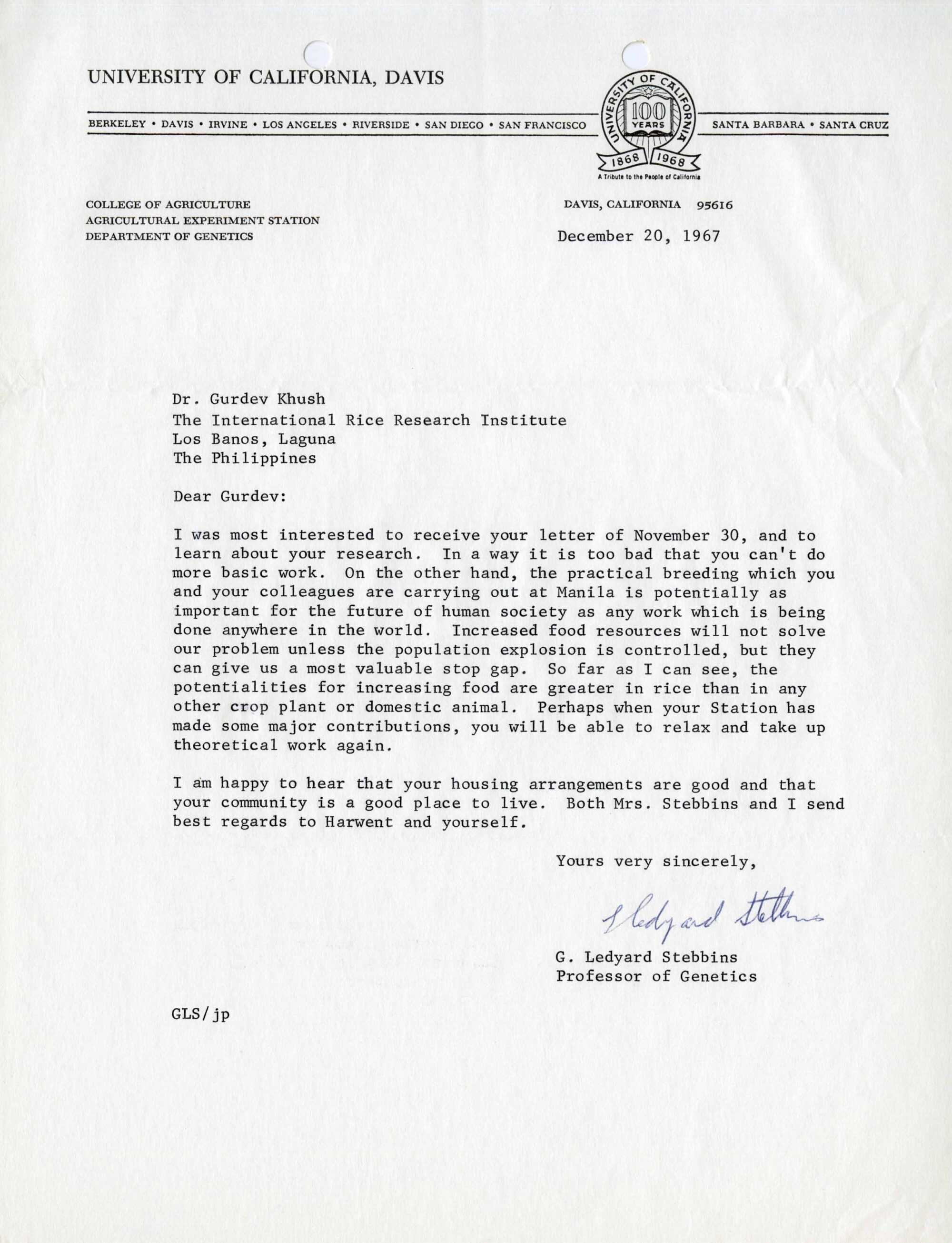 A type-written letter.