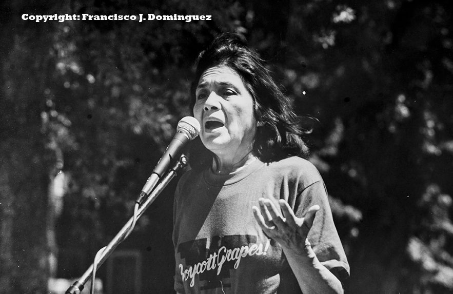 A woman speaking into a microphone.