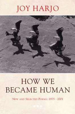 How We Became Human with beige and gray book cover with three dark birds in flight over a textured background and red title text.