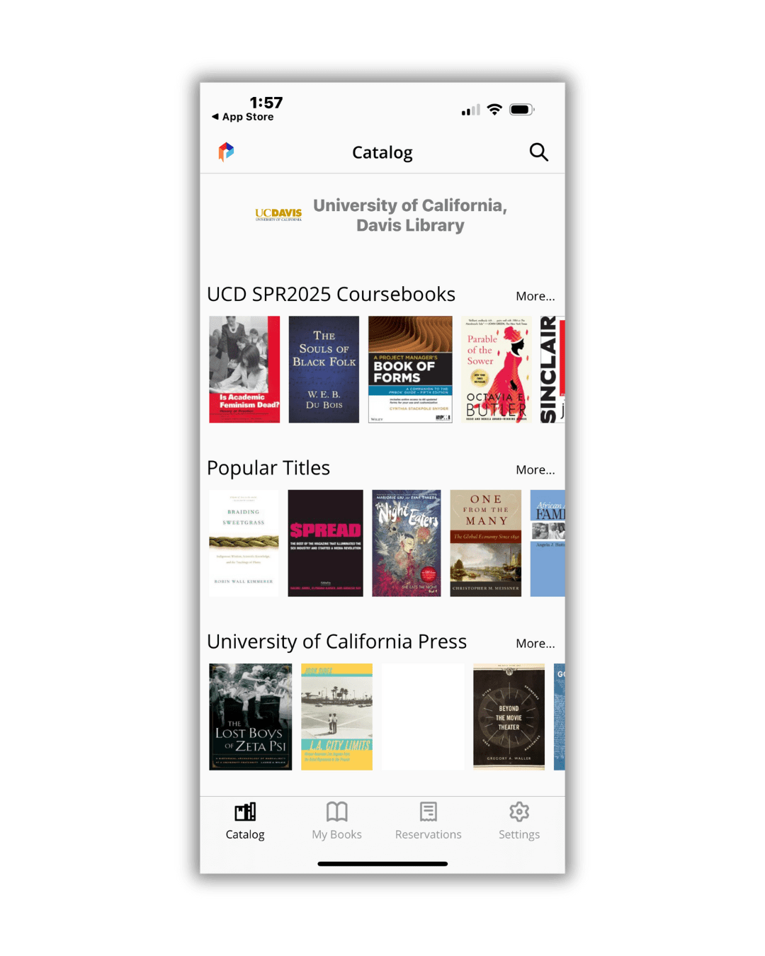 Palace Project app catalog section
