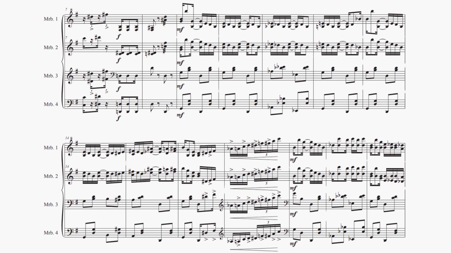 Image of a portion of a musical score