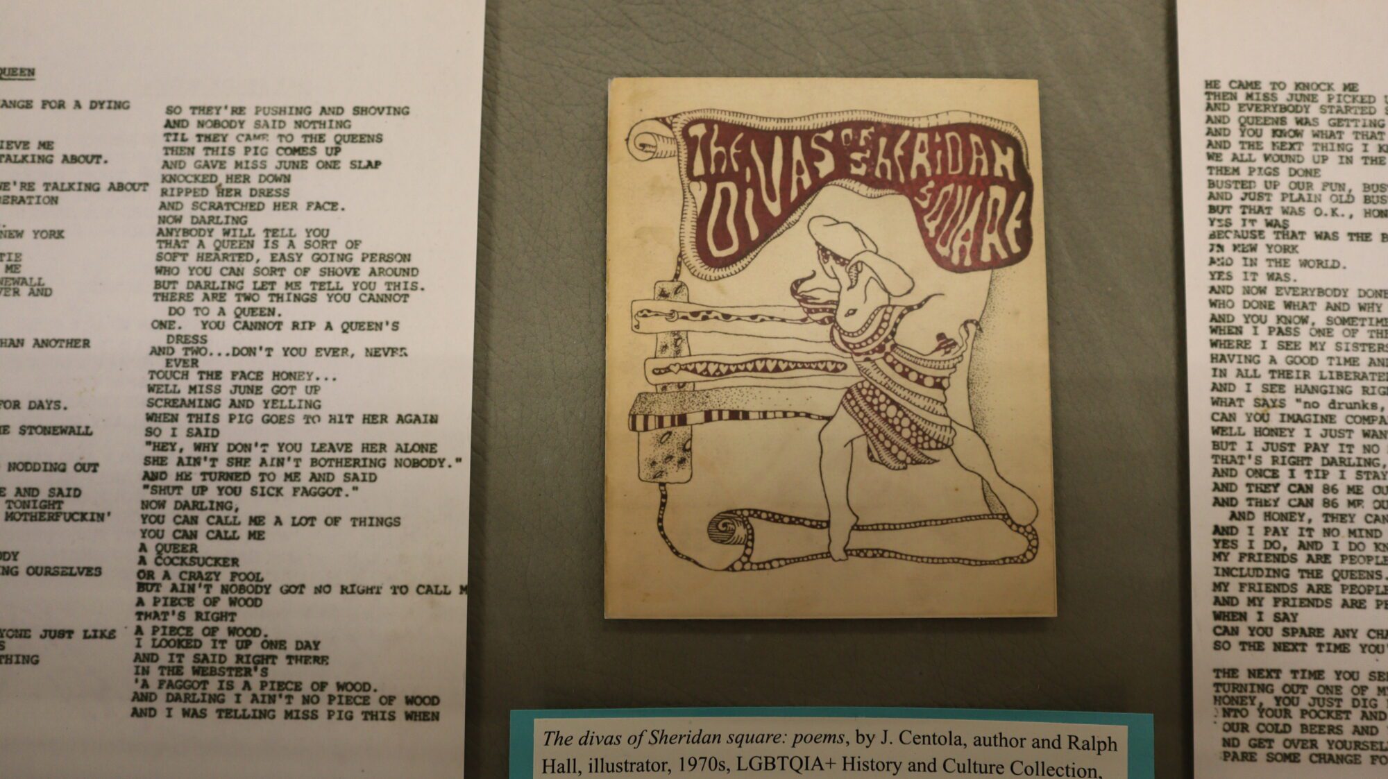 A facsimile of a booklet cover entitled, "The Divas of Sheridan Square."