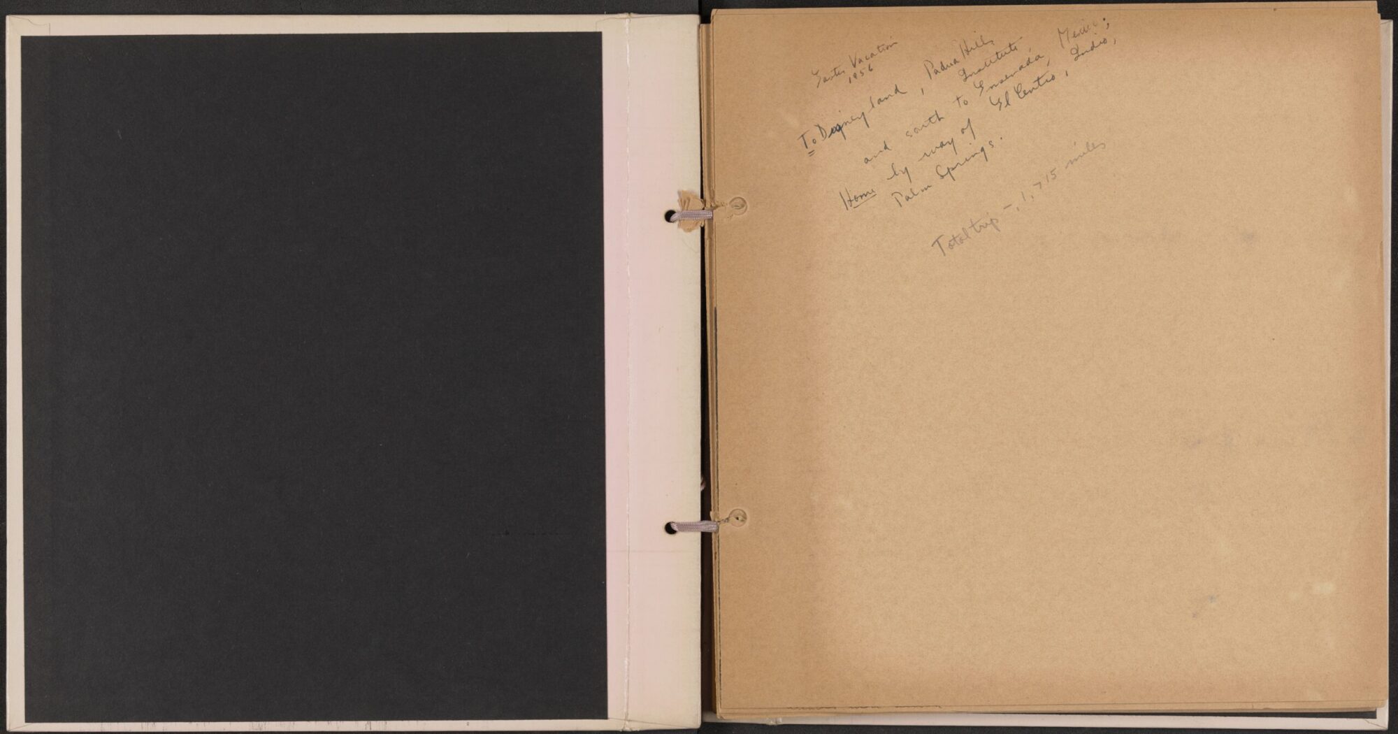 A scan of the first page of Eleanor's scrapbook, containing only her writing.