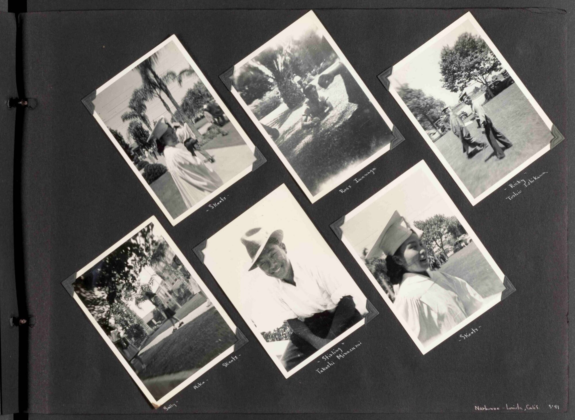 Photographs featuring Skeets in graduation regalia